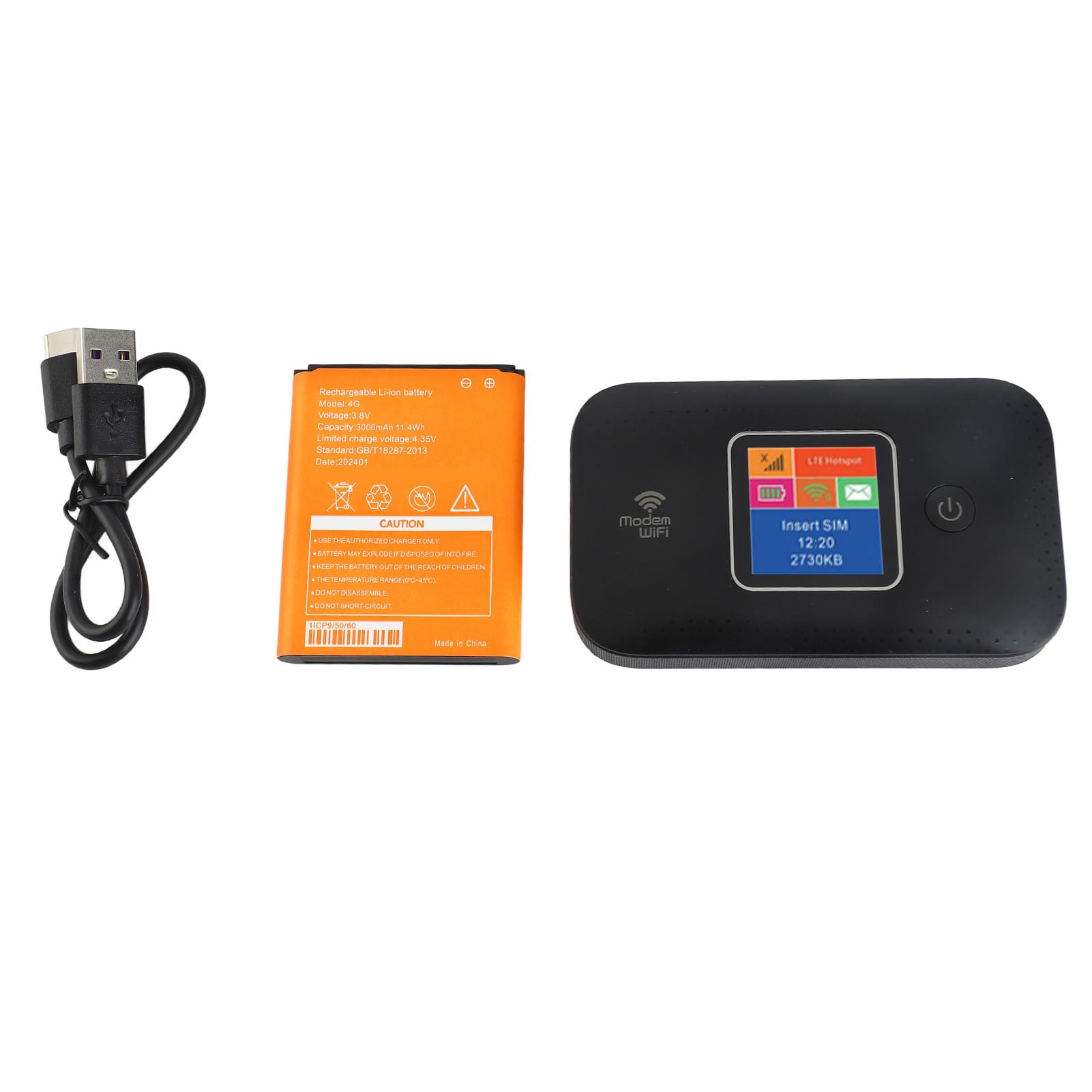 Ejoyous Router Portatile 4G LTE, 300Mbps, Schermo a Colori