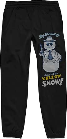 Don't Eat Yellow Snow Elf Movie Men's Black Joggers