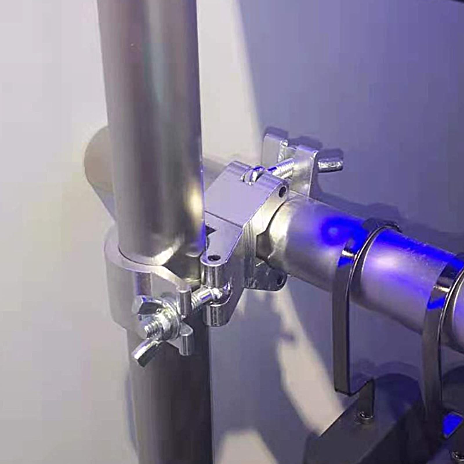 WECAN Aluminium C-Klemme verstellbar 30-35 mm für Moving-Head-Beleuchtung 4er-Pack silberfarben
