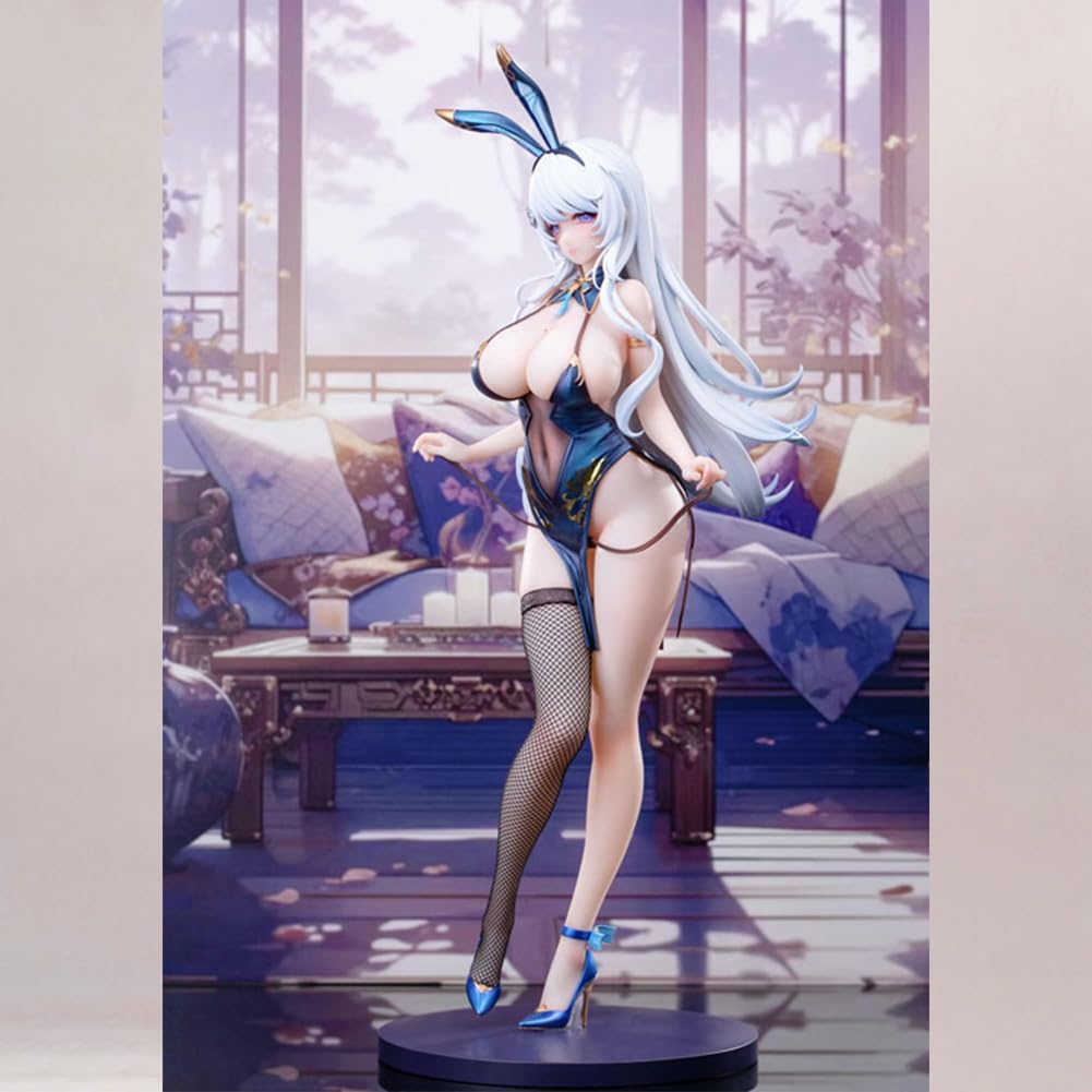 DEXSHUN - Statuina Cheongsam Bunny Girl, serie originale di figure anime manga, statuetta in PVC, modello desktop, ornamenti, decorazione, pezzo da collezione, regalo di compleanno, 26 cm