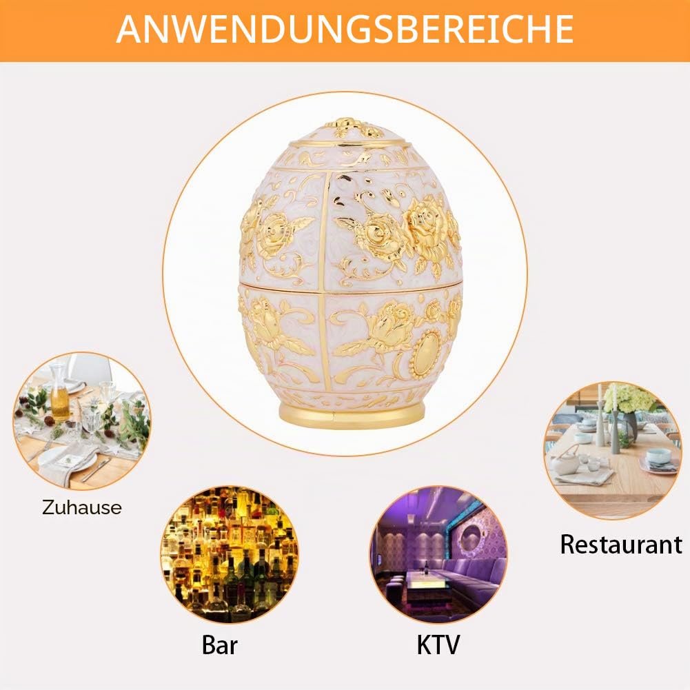 Zahnstocherspender, automatischer Push-Zahnstocherbehälter mit Blumenmuster aus Zinklegierung, stilvoller Zahnstocherkasten für Zuhause, Restaurant, Café und Bar