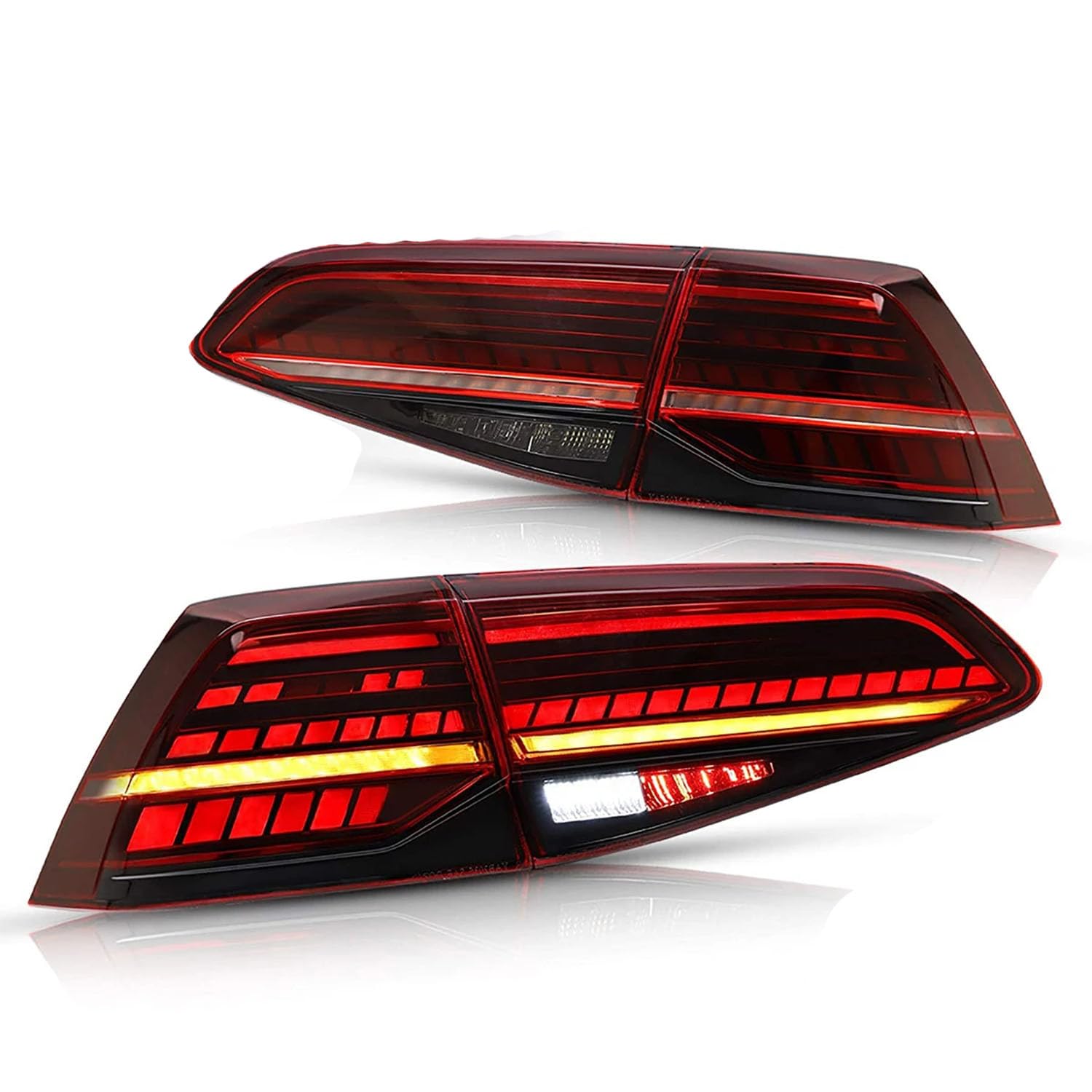 Fanale Posteriore Rosso per VW Golf MK7 Golf 7 5 TSI TDI 2013-2019, Fanale Posteriore Freno Luci Stop Lampada Parcheggio, Impermeabile e Antiurto