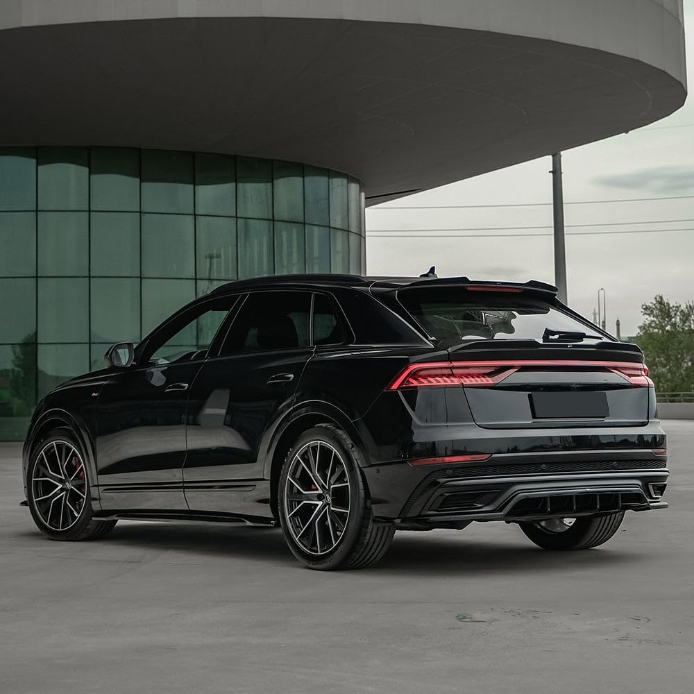Alerón de Maletero Oneway Compatible con Audi Q8 S-Line y SQ8 y RSQ8 2018- - Negro Brillante