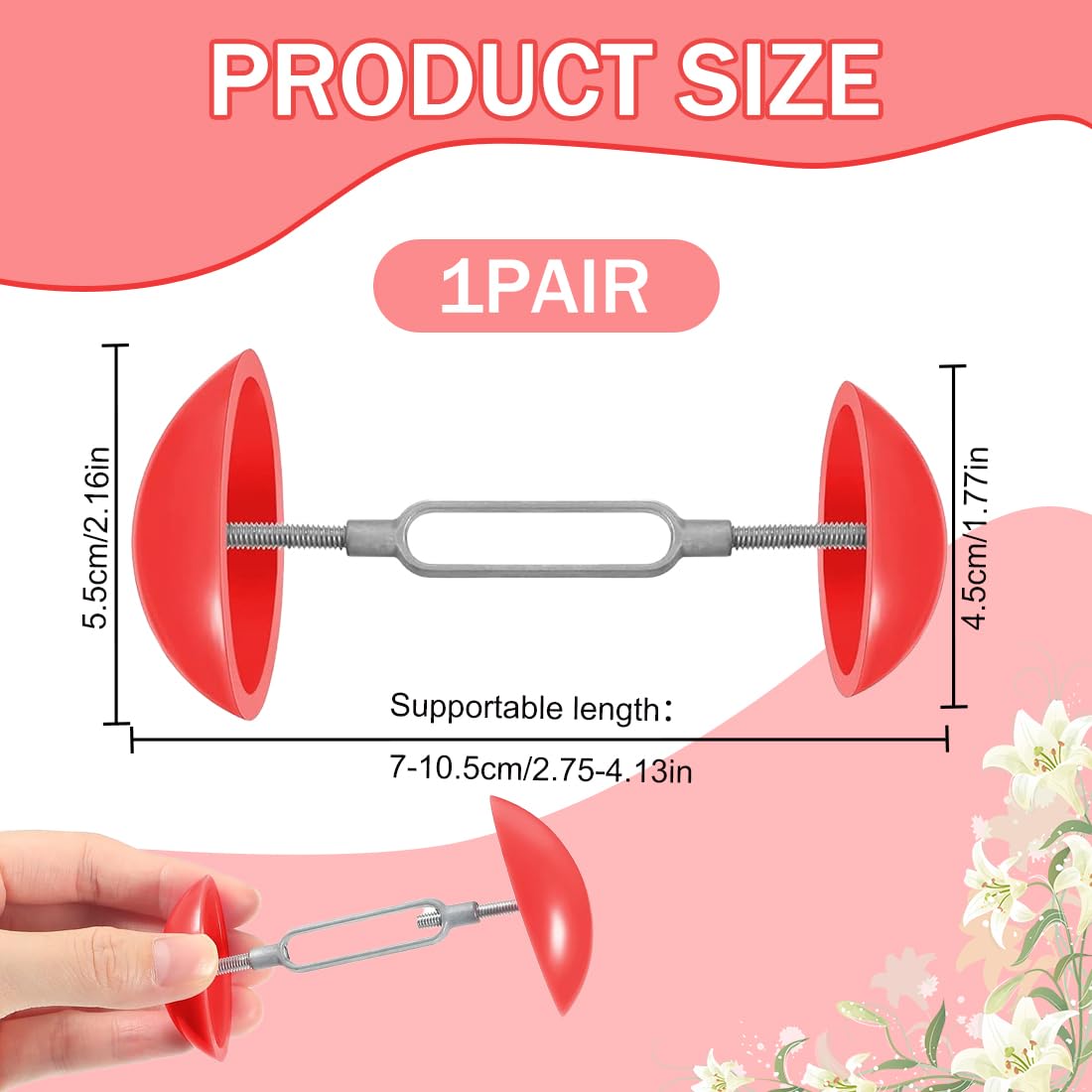1 Par Ajustable Aparadores de Zapatos, Ampliador Universal para Deportivas, Zapatos de Cuero, Tacones Altos (Ajuste de Anchura 7-12 Cm)