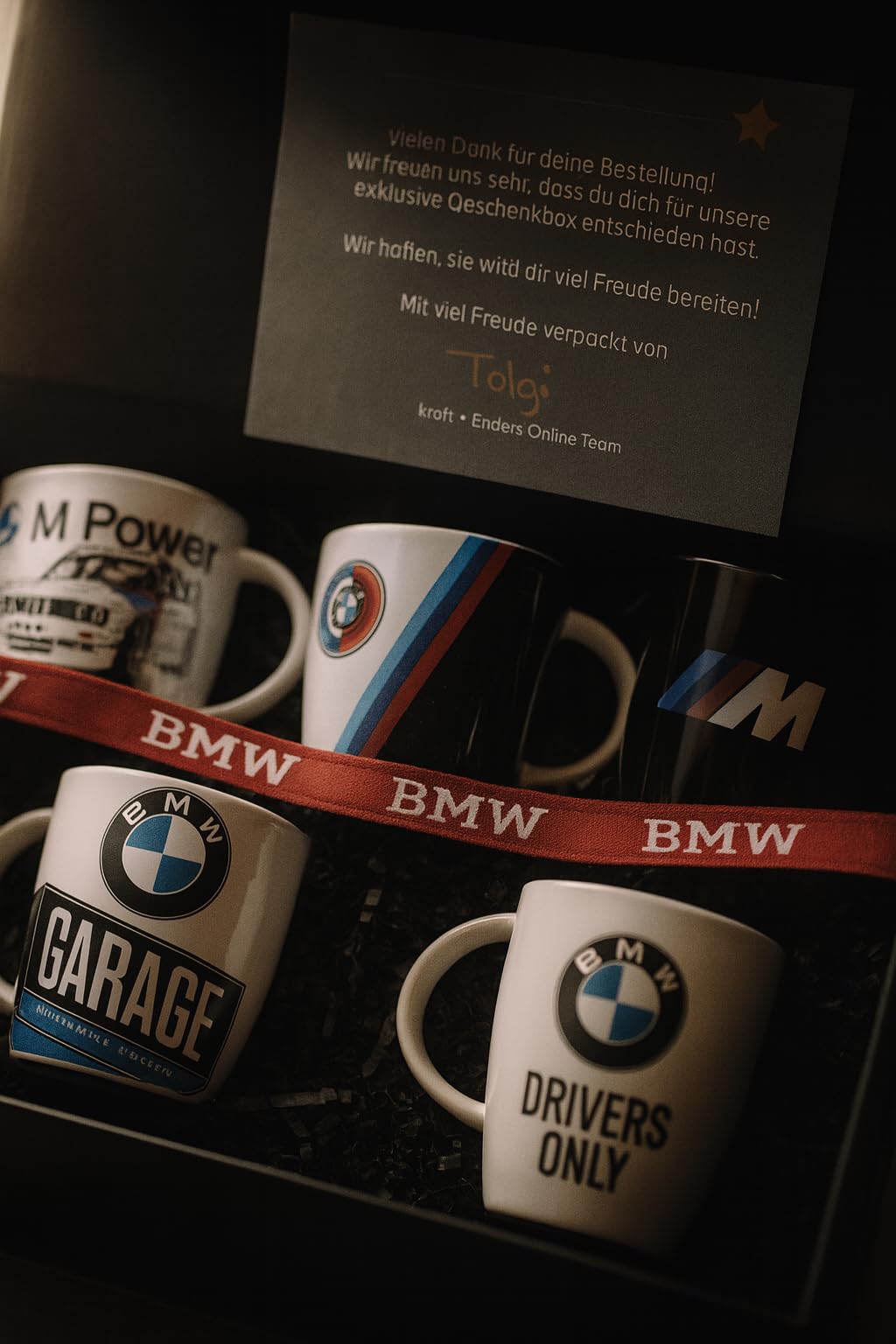 BMW Coffret cadeau exclusif 5 pièces Tasse à café M Sport automobile