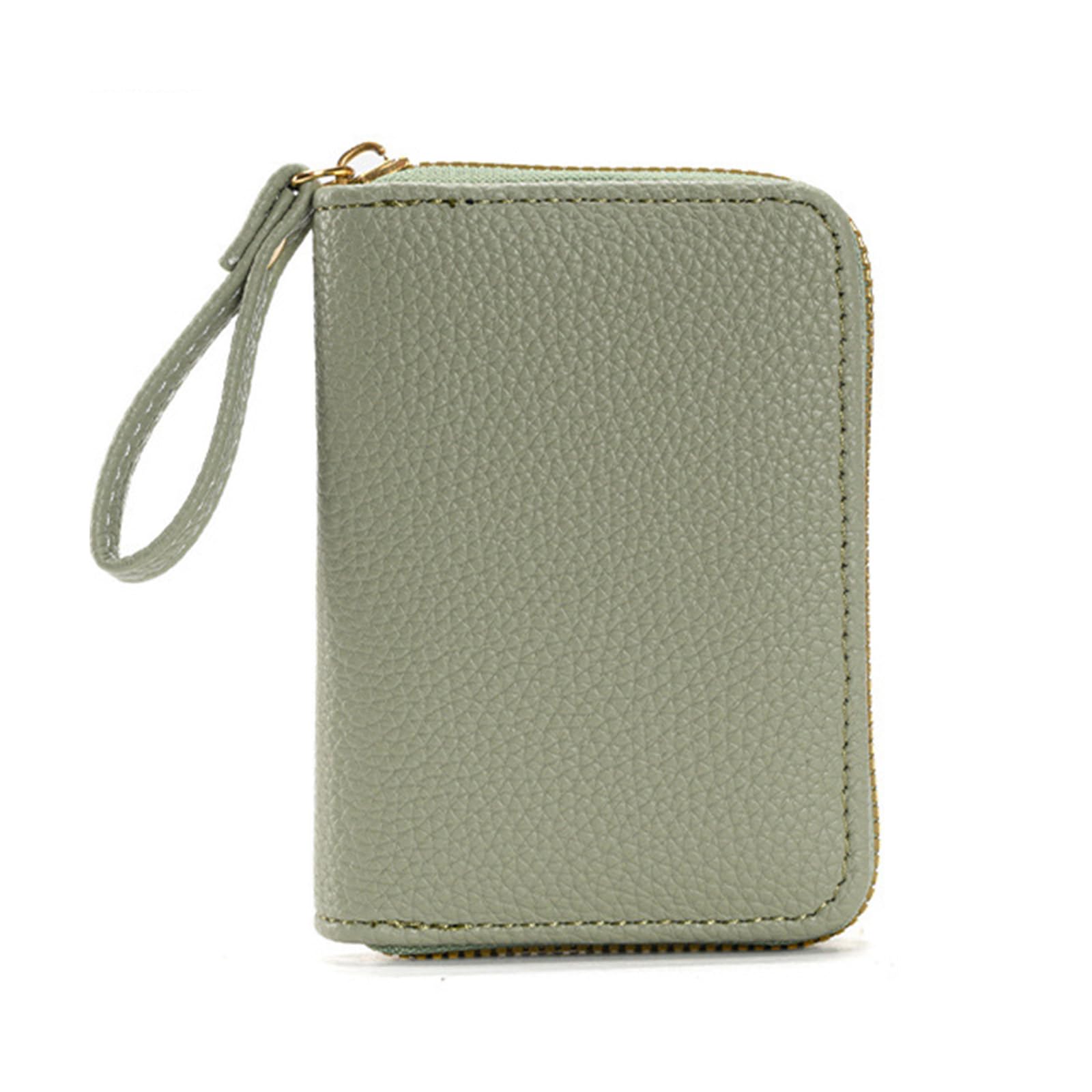 jiahesuw Stylish Multicolor Card Holder Wallet Compact Coin Purse with & Strap Card Bag for Men & Women