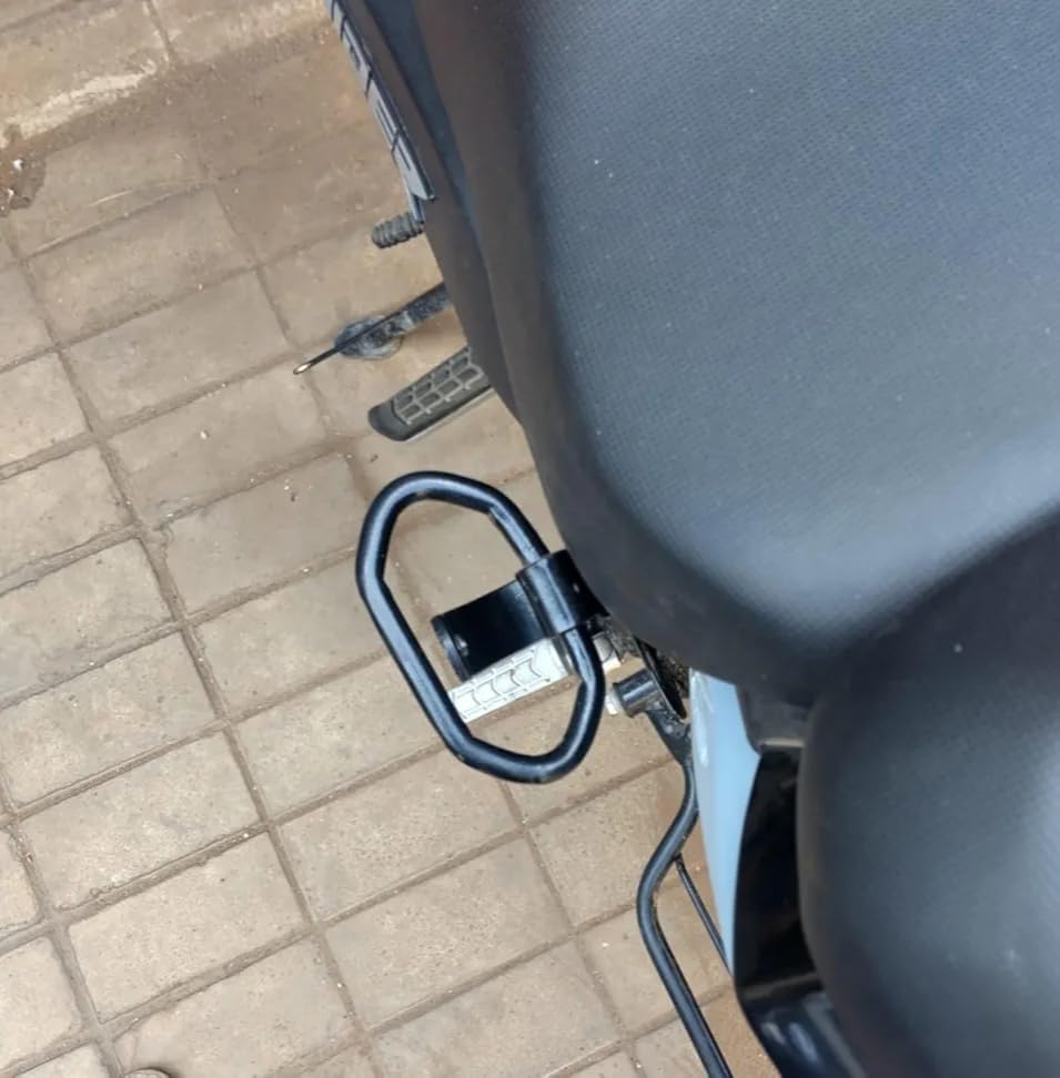 Image of TVS Raider Bike Pillion Holder Hook - Black, Easy Fit for TVS Raider 125, Comfortable Pillion Support, Convenient Hanging Hook, Durable and Reliable Performance