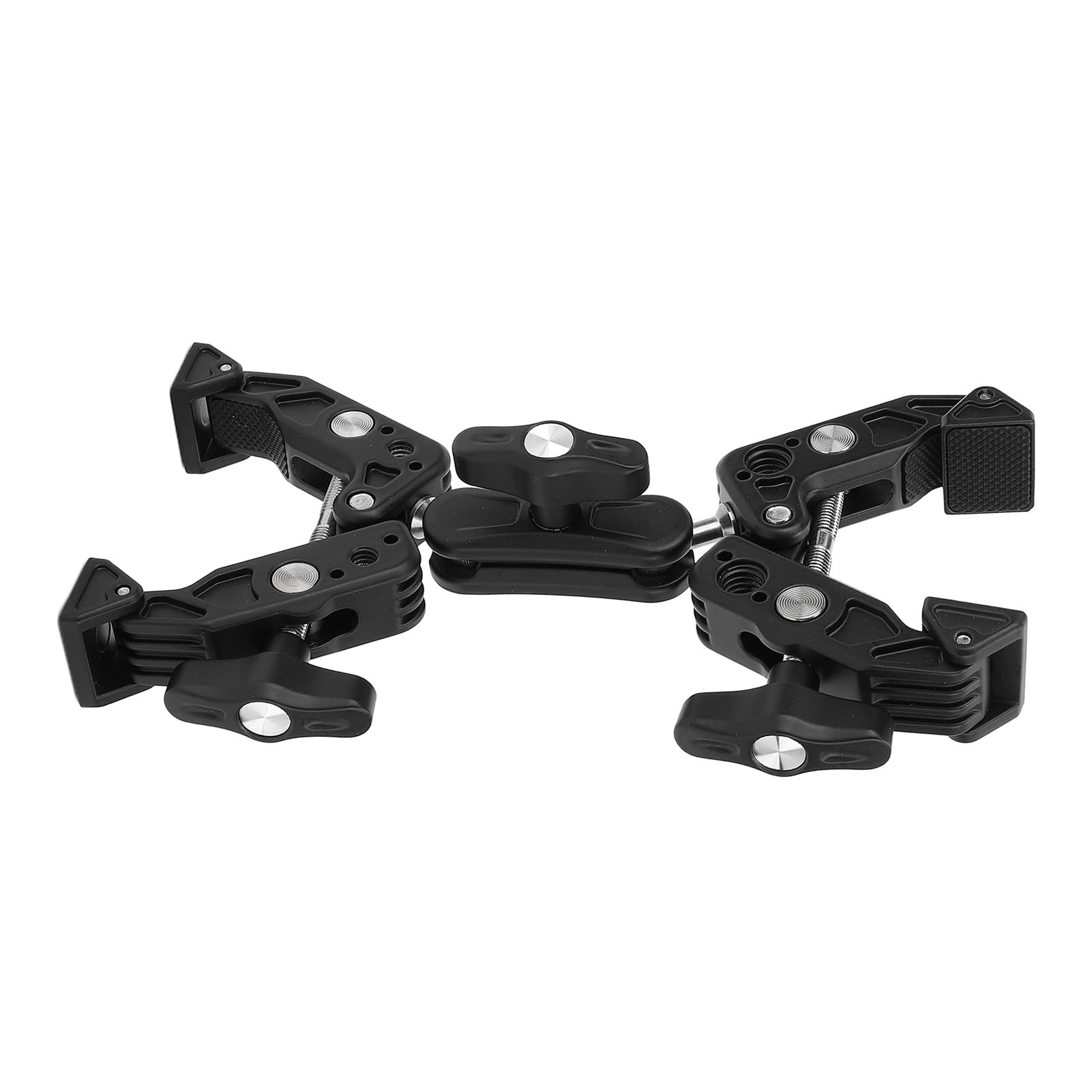 Podwójny uchwyt Super Clamp Mocowanie kamery ze stopu aluminium Adapter zaciskowy z głowicą kulową z interfejsem 1/4 3/8 cala do monitora Oświetlenie LED Profesjonalny sprzęt