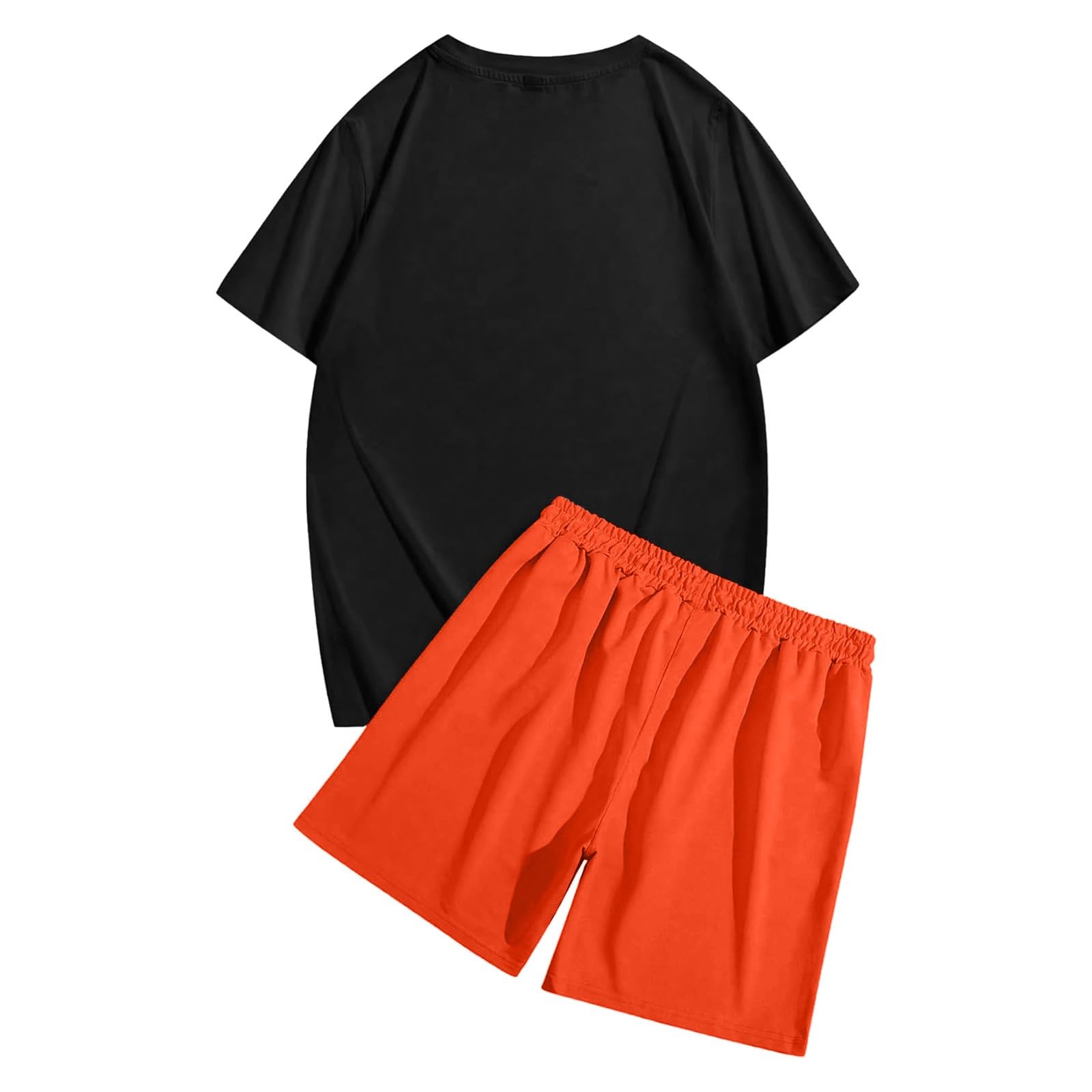 Generisch Ensemble 2 pièces T-shirt à manches courtes et short pour homme avec imprimé sexy boutonné et pantalon quart