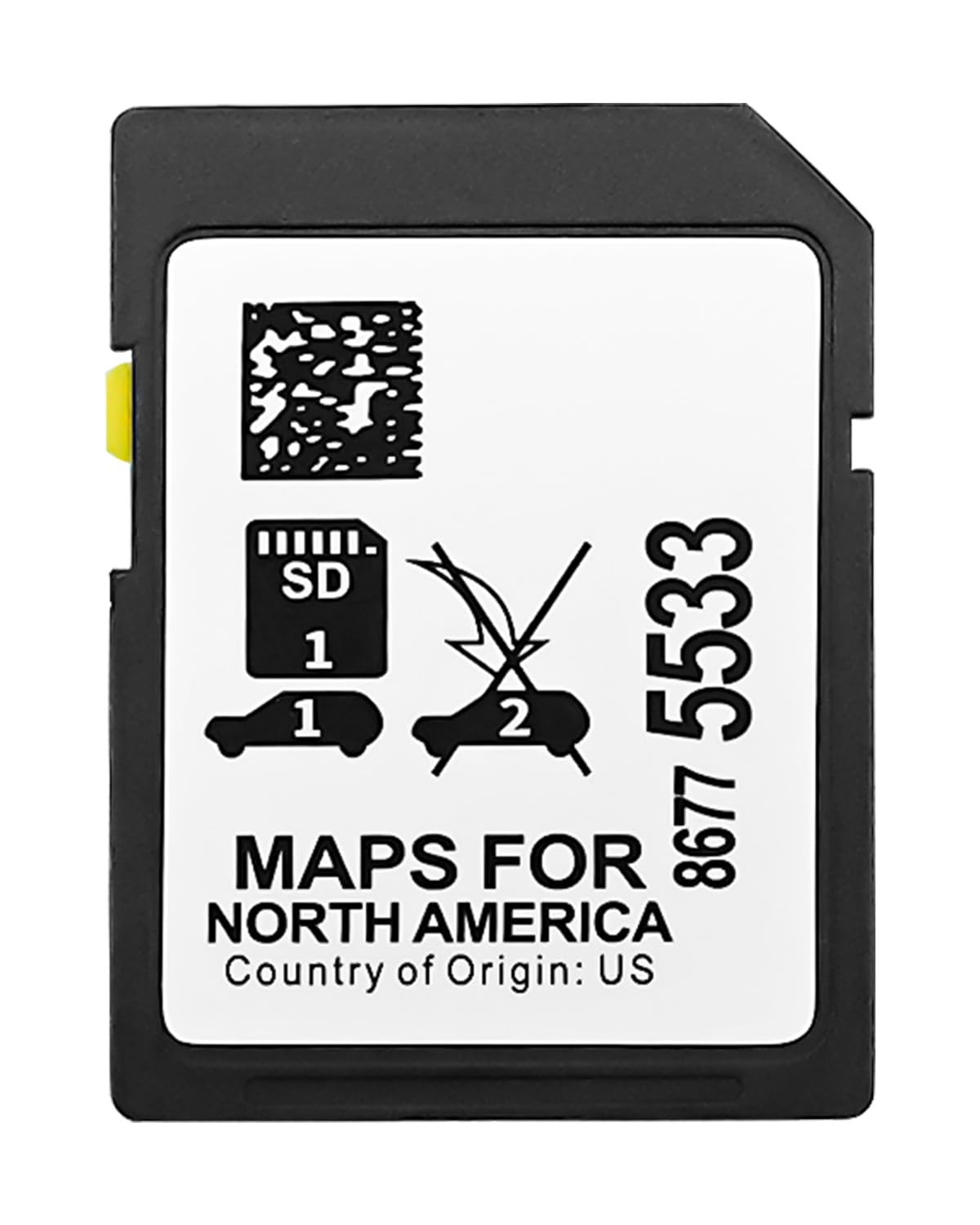 QNHEAY GPS Navigation Card: 2023 Latest US & Canada Map, Black, USB, LCD, SD Media, Compatible with Cadillac XT6, Chevrolet Silverado, GMC Sierra