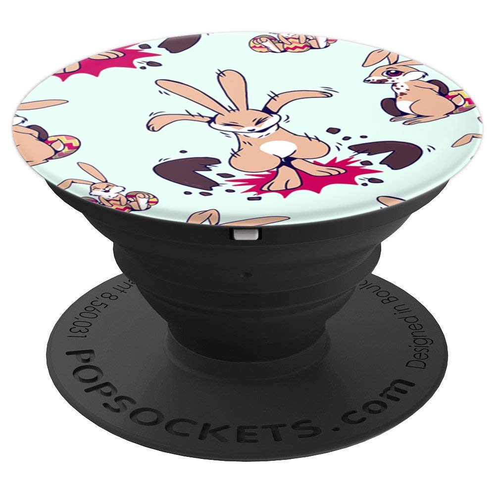 Fun Easter bunny chocolate eggs Graphic PopSockets Grip and Stand for Phones and Tablets