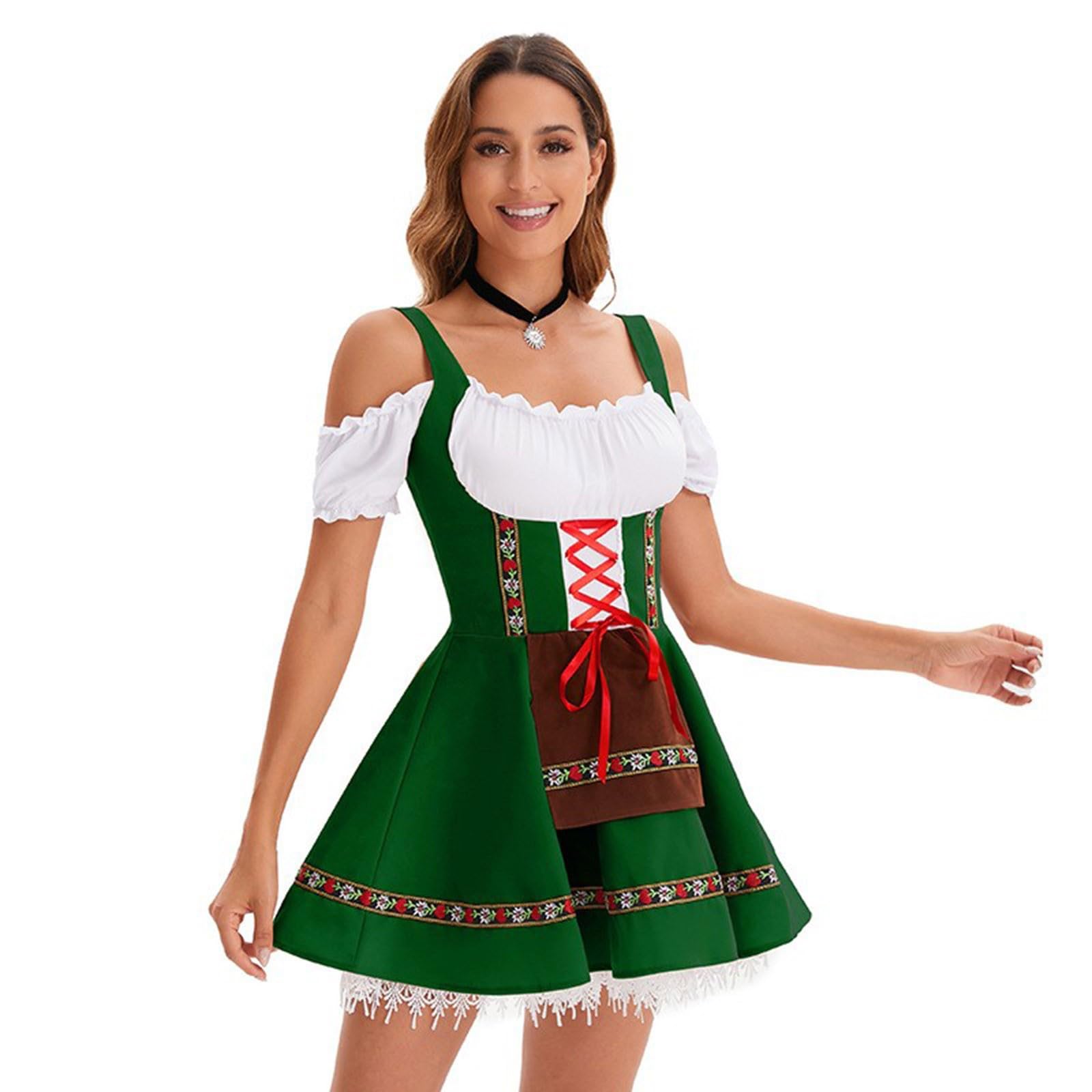 MOKBAY Dirndl Women's Costume Beer Adult Costume Dress Oktoberfest Women Costumes Oktoberfest Costume