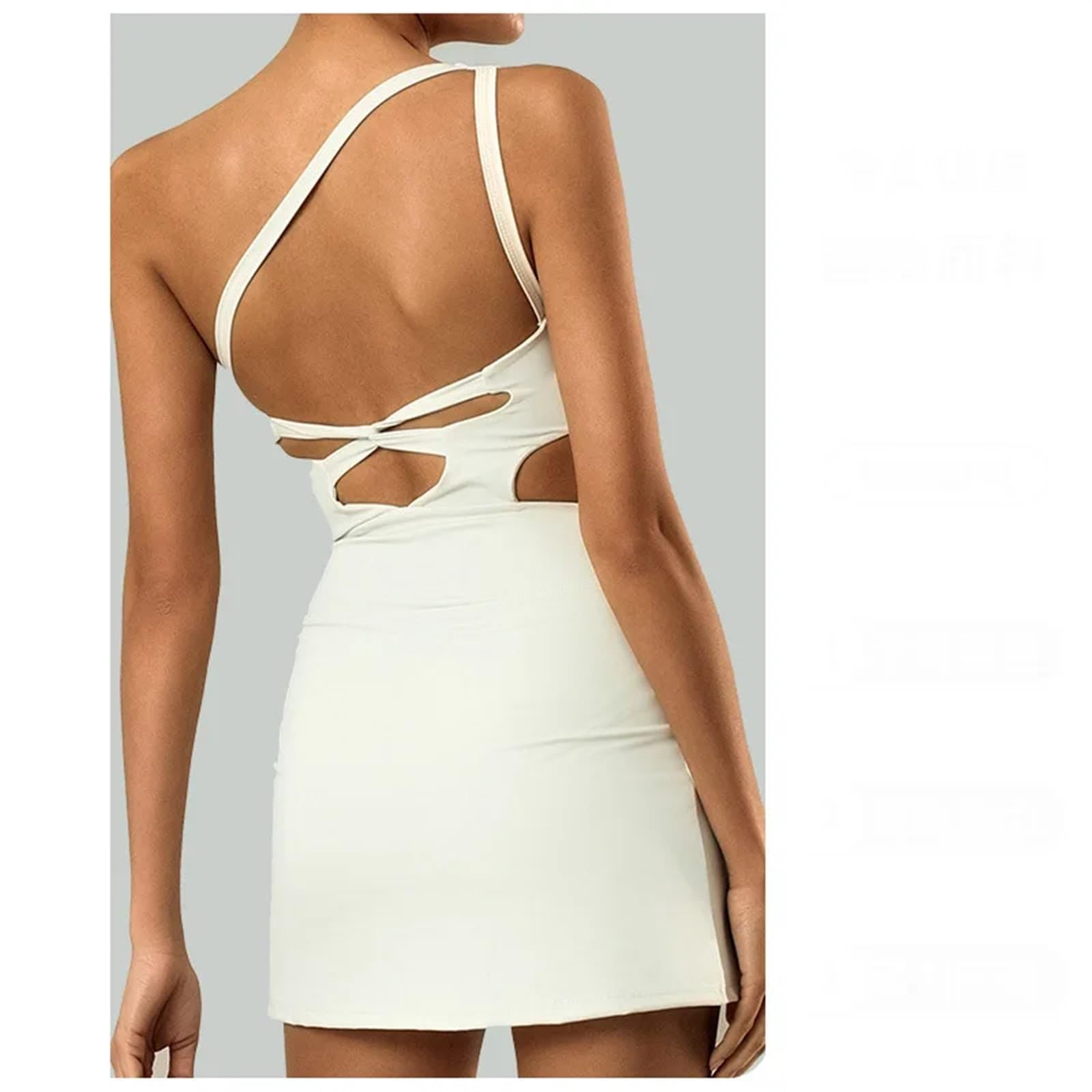Damen-Tenniskleid mit Shorts und Brustpolstern, sexy Schultergurte, super dehnbar, Golf-Badminton-Skorts, All-in-One-Yoga-Anzüge