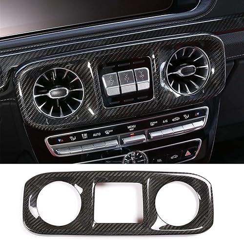 Cubierta de panel de salida de aire central de fibra de carbono realABS, ajuste decorativo para Mercedes Benz G W463 G500 G550 G55 G63