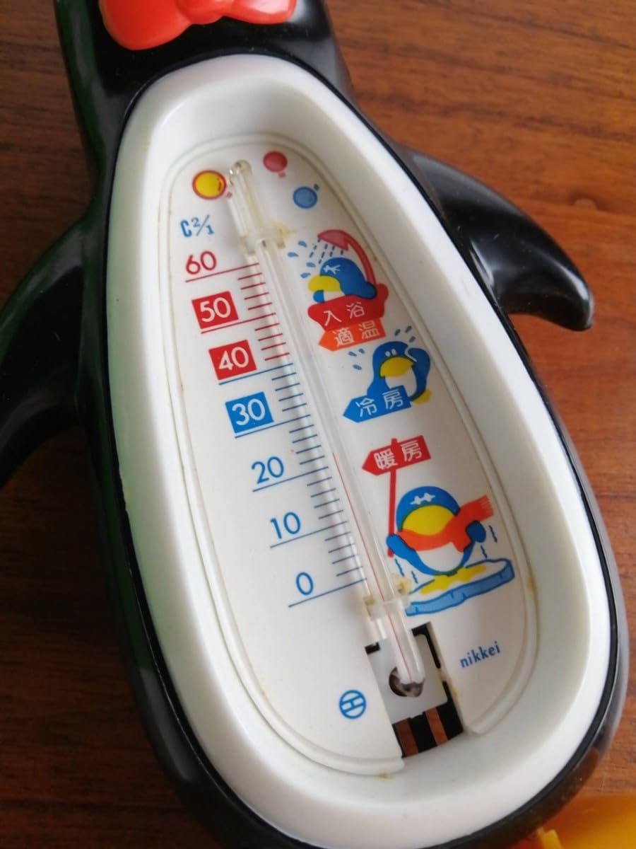 Amazon.co.jp: 昭和レトロ ペンギンくん 温度計 お風呂用 浴用 レトロ