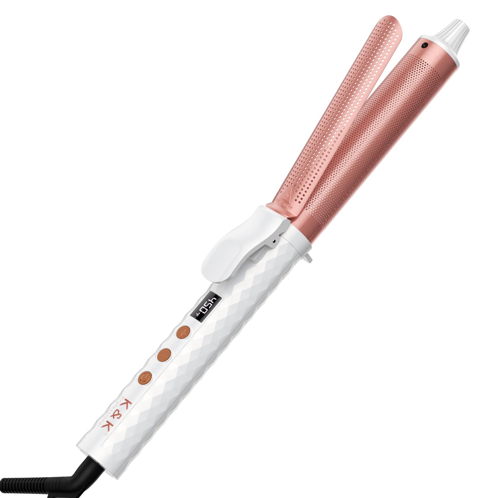 K&K Upgrade 1 1/4 Inch Curling Iron, Ceramic Coating Barrel, Multiple Temperature Control for All hair