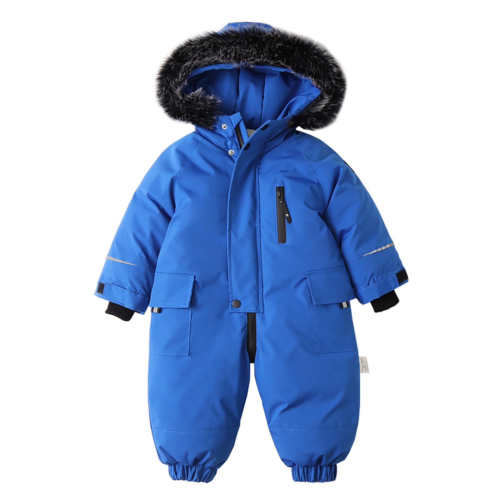 recién nacido bebé mono 6-24 meses acolchado con capucha abrigo de piel color sólido con cinturón traje de esquí chaqueta caliente