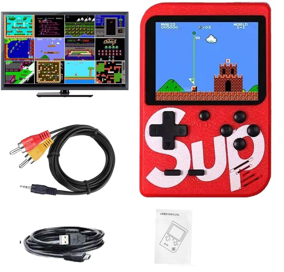 CADDLE & TOES Handheld Game Console,Classic Retro Video Gaming Player Colorful LCD Screen USB Rechargeable Portable Game Console with 400 in 1 Classic Old Games Best Toy Gift for Kids (B0D8QM5XGY) Amazon Price History, Amazon Price Tracker