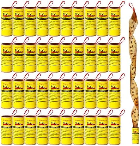 40 Piezas Atrapa Moscas Papel Mosquero Pegajoso para Moscas de la...