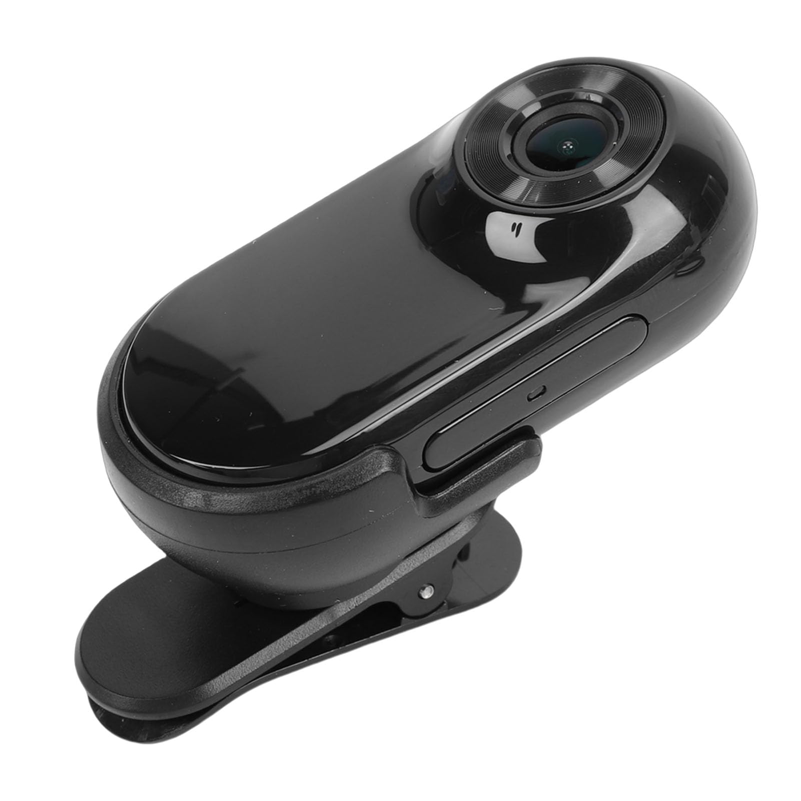 Videocamera da Pollice, Videocamera Indossabile con Registrazione Video HD 1080P con Cordino Magnetico, Scheda di Memoria da 128 GB per lo Sport e L'uso Quotidiano (Nera)