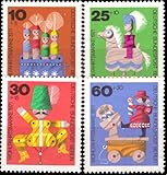 holzspielzeug berlin neukölln Mi. 3 EUR (Stand: 2023) philaseum Briefmarken Berlin 1971: 412-415, Wohlfahrt: Altes Holzspielzeug. Postfrisch