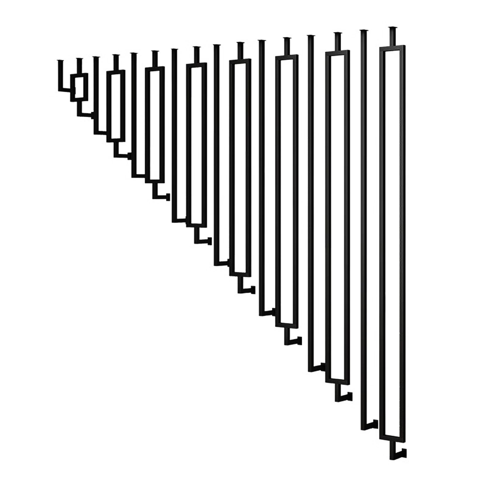 Balustre d'escalier en fer forgé décoratif pour aménagement de grenier