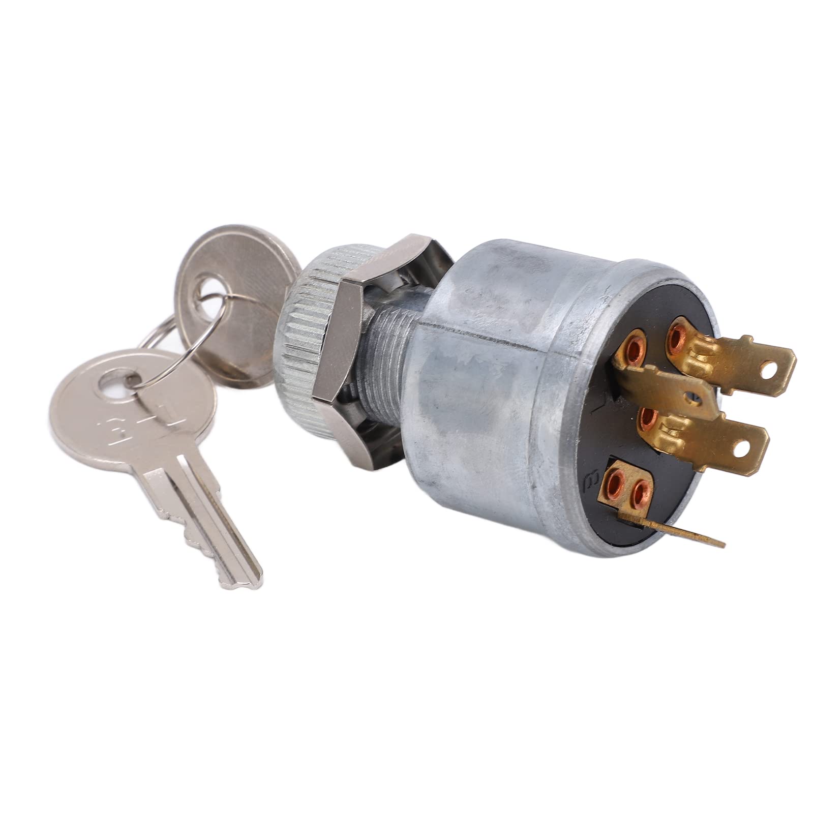 KTM Healthcare® Ignition Starter Switch, 33639‑G01 Easy Installation Metal Wear Resistant with 2 Keys for Club Car Replacement for EZGO TXT 1981 and Up