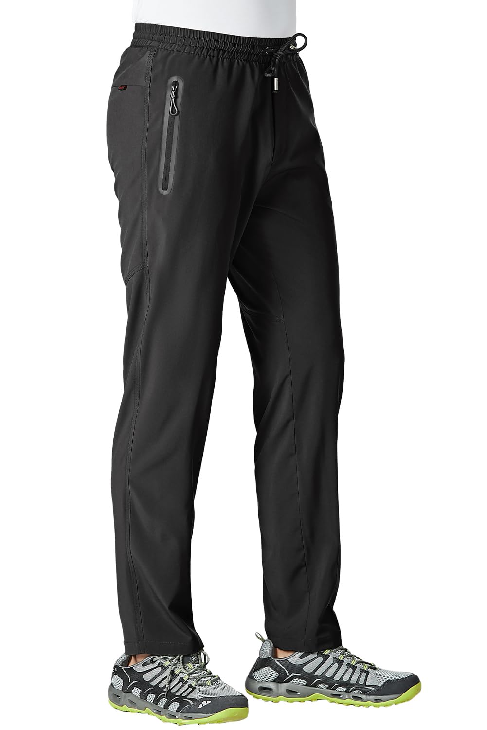 BGOWATU Men's Sweatpants Zipper Pockets Joggers Lightweight Quick Dry Breathable Hiking Pants