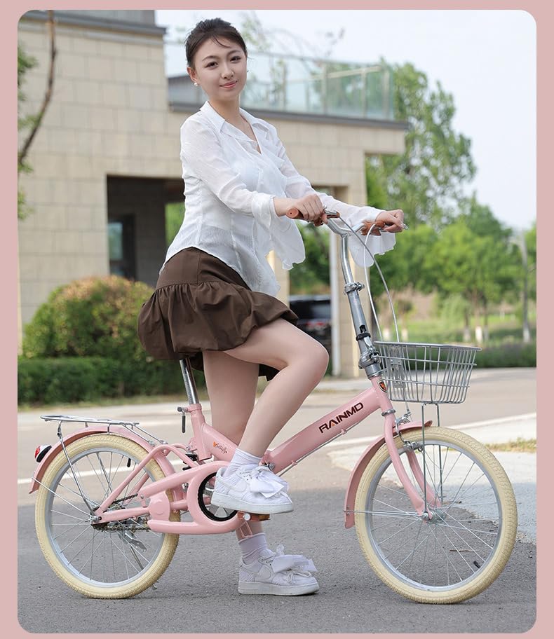 Amazon | 軽量 折りたたみ自転車 20 インチ ママチャリ 高炭素鋼