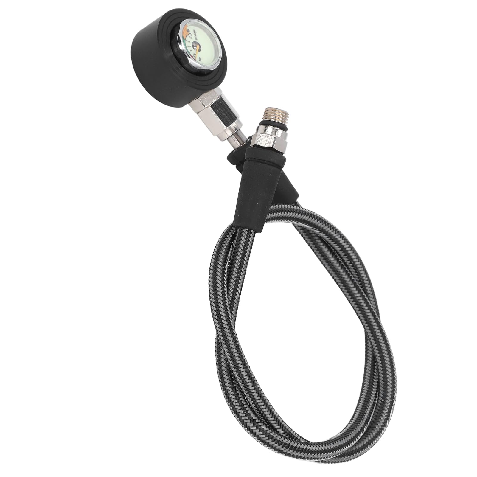 Manometro per Immersione, Manometro per Immersione Subacquea Ad Alta Precisione Girevole a 360 Gradi Resistenza all'Alta Pressione per Regolatore BCD (65 cm)