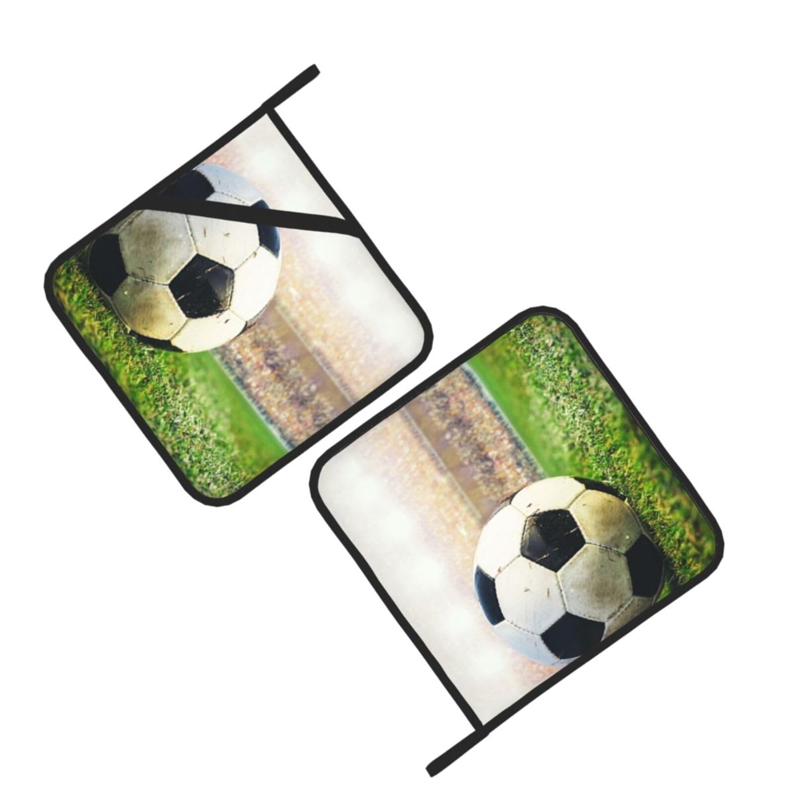 Soccer Printed Oven Pot Holders Set of 2 Pcs Heat Resistant Kitchen Microwave Potholders for Cooking Baking Grilling