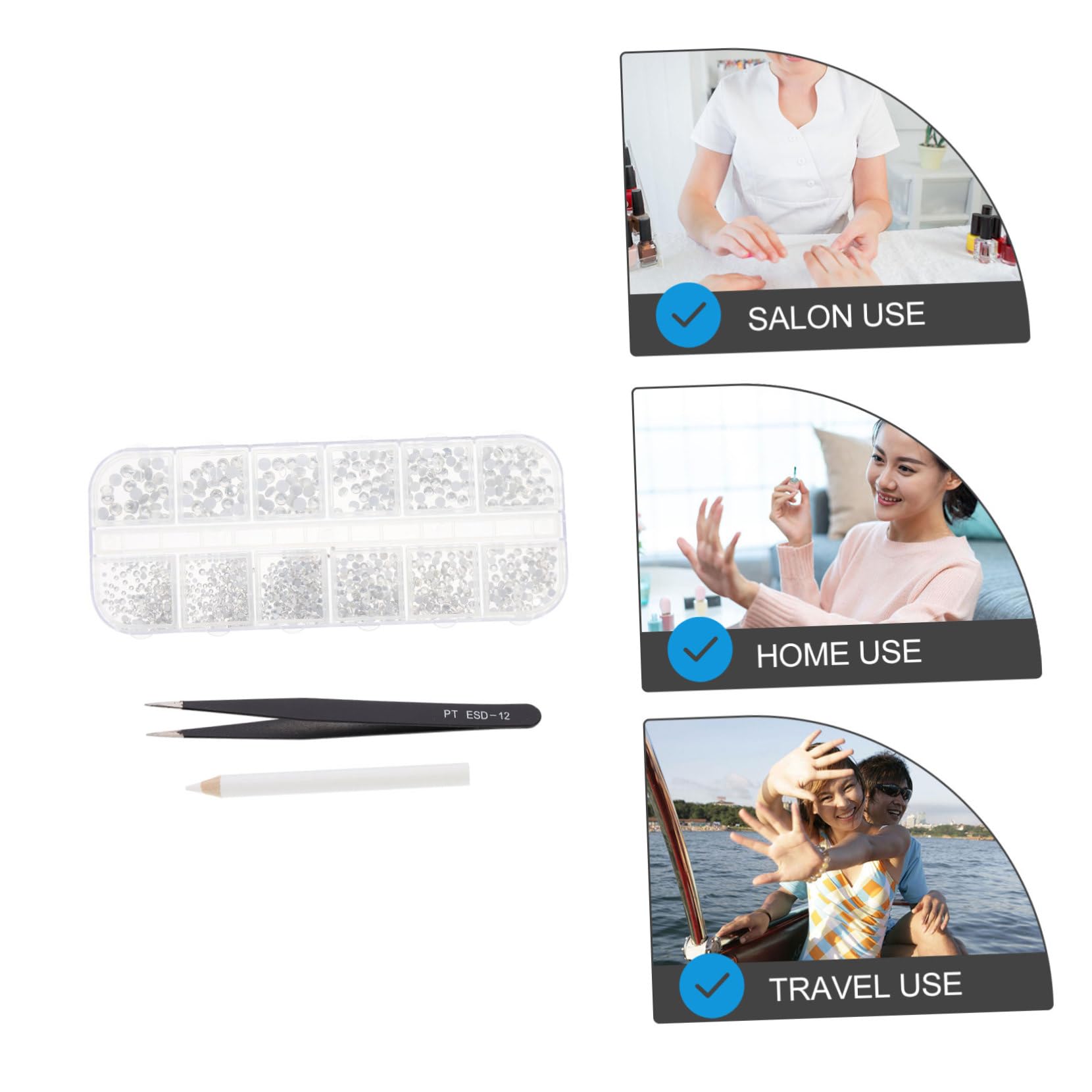 FRCOLOR 4 Set Di Ciondoli Per Unghie Con Strass Per Decorazioni Per Manicure E Trucco Gioielli Per Unghie Per Donne Donne E