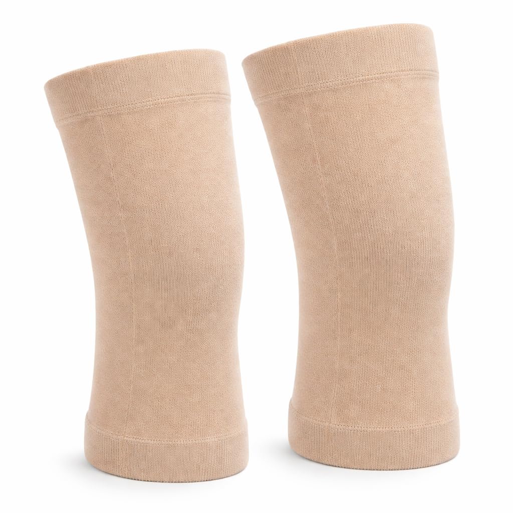 Alomejor Genouillères, 2pcs Coton Compression Genouillère Ultra-Mince Coton sans Couture Genouillère Soutien pour Adultes