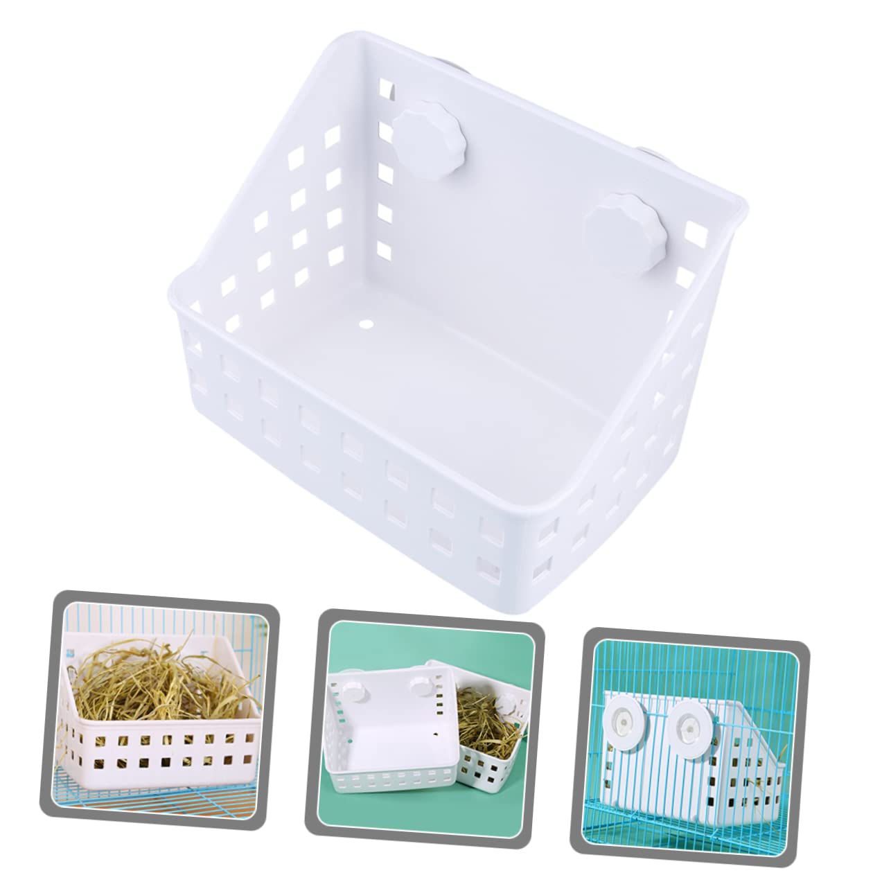 HANABASS 2piezas Comedero De Heno para Conejos y Roedores Alimentador De Plástico Soporte Contenedor De Heno y para Cuyos Chinchillas
