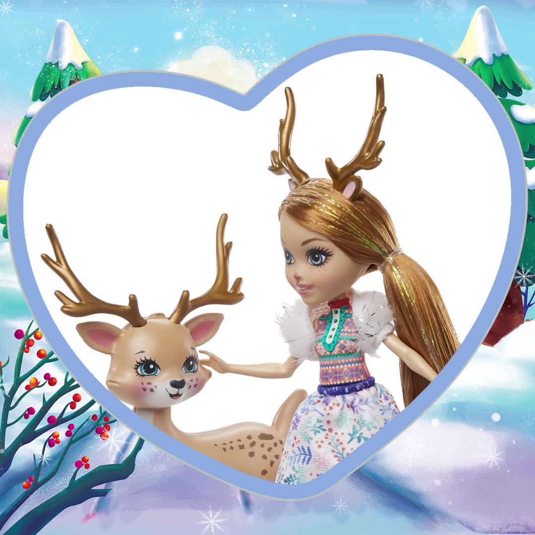 Enchantimals GNP17 - Familien Spielset, Rainey Reindeer Puppe (15,24 cm) mit 3 Tierfiguren, tolles Geschenk für Kinder von 3 bis 8 Jahren – Bild 8