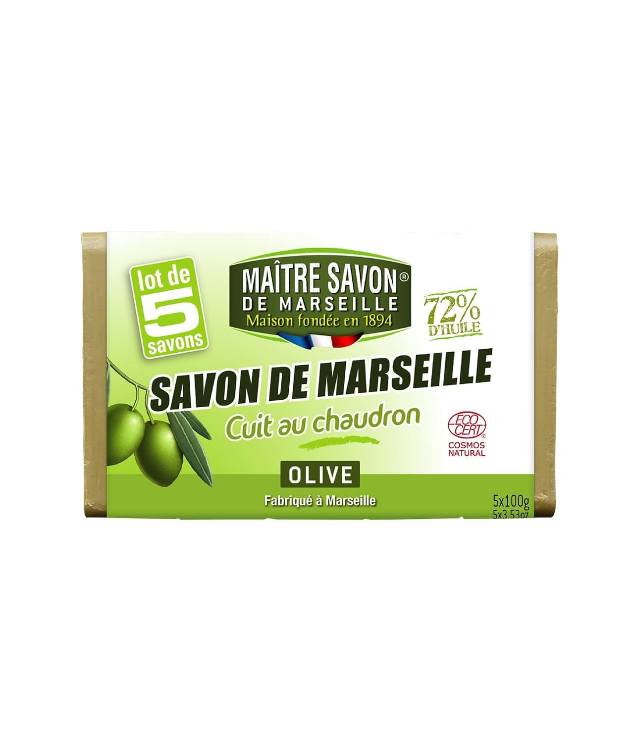 MAITRE MYDŁO MARSELII - Mydło oliwkowe - 5x 100 g