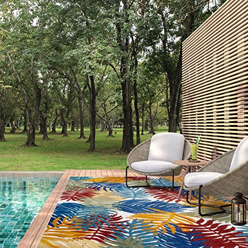 Image of Leick Home Talipot Outdoor Area Rug, 3' x 5', Multicolor