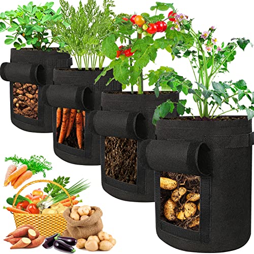 Produktfoto von 10 Gallonen Kartoffel Pflanzsack,Pflanztopf pflanzbeutel mit Stabilen Griffen und Visualized Flap,Verdickte und&hellip;