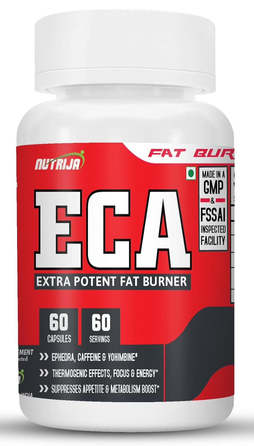 NutriJa ECA Ephedra, Caffeine & Yohimbine Stack Servings (60