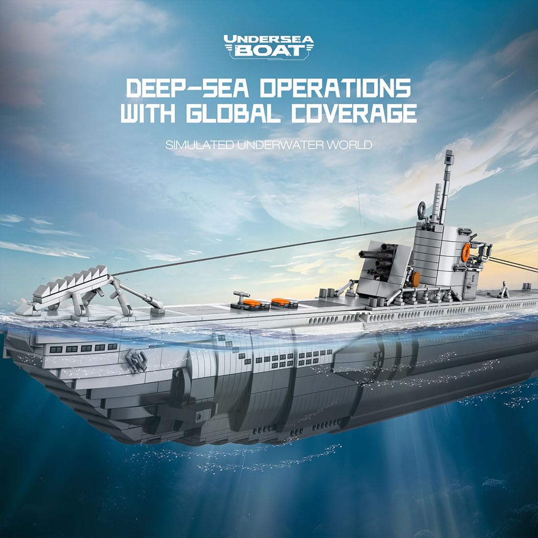 Amazon.com: XMBRICDIYY MOC Nuclear Submarine Building Blocks Set