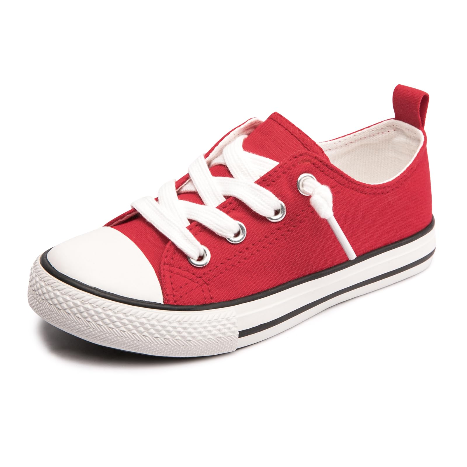 Kids Slip On Canvas Sneakers, No Tie Low Top School Shoes