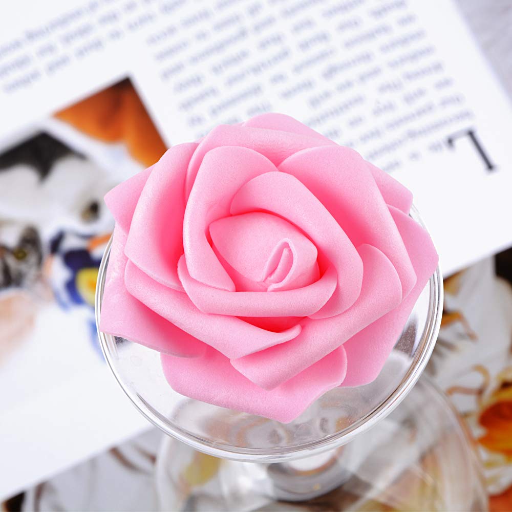 50 Roses Blanches Artificielles 7cm - Décoration Mariage, Fête, Accessoire Cheveux