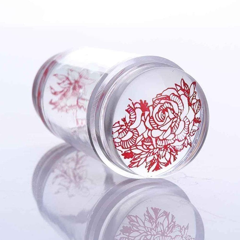 Sello de silicona transparente en gel para puntas de uñas francesas, doble cabeza, herramientas de estampación, manicura