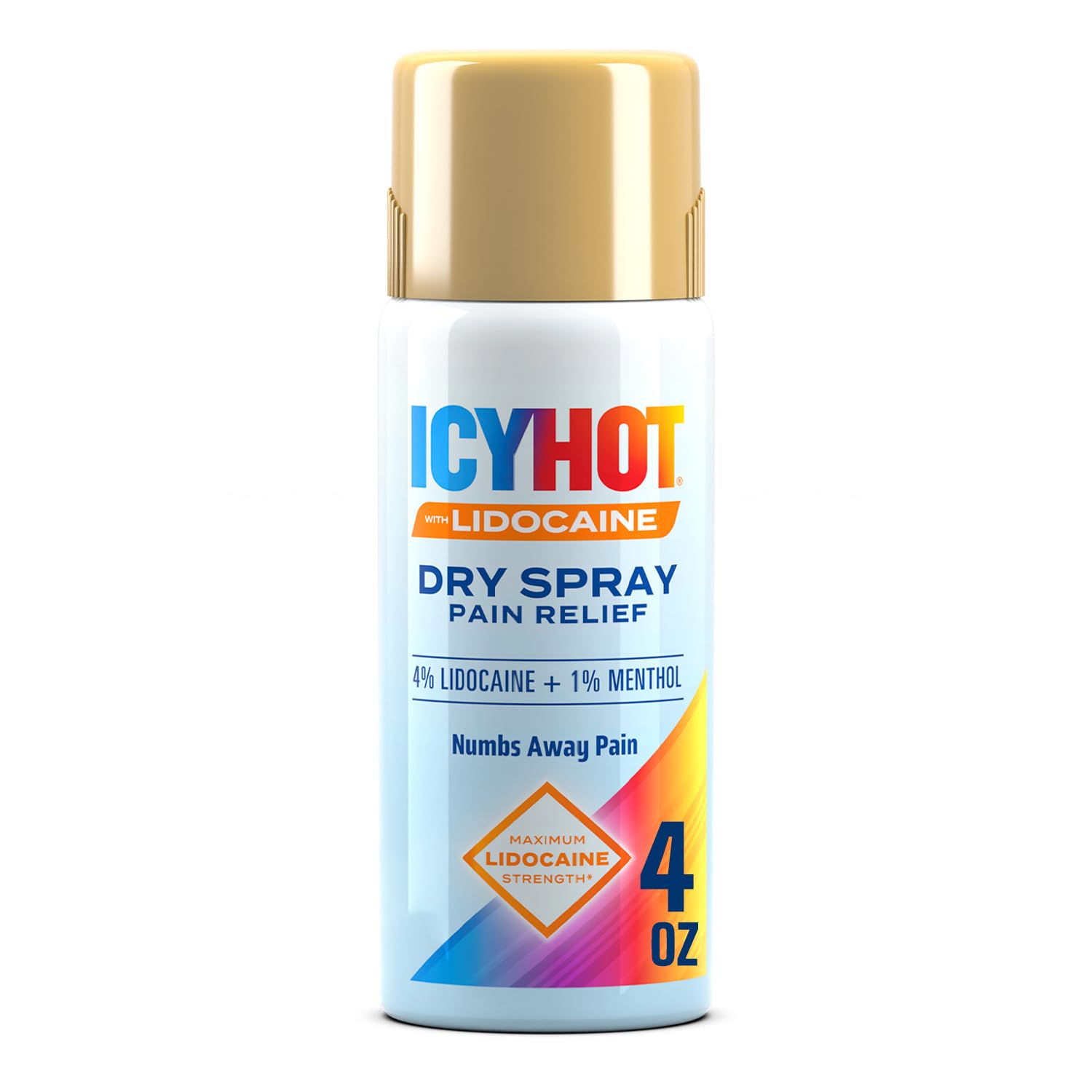 Icy Hot Max Strength Pain Relief Spray with Lidocaine Plus Menthol, 4 Ounces