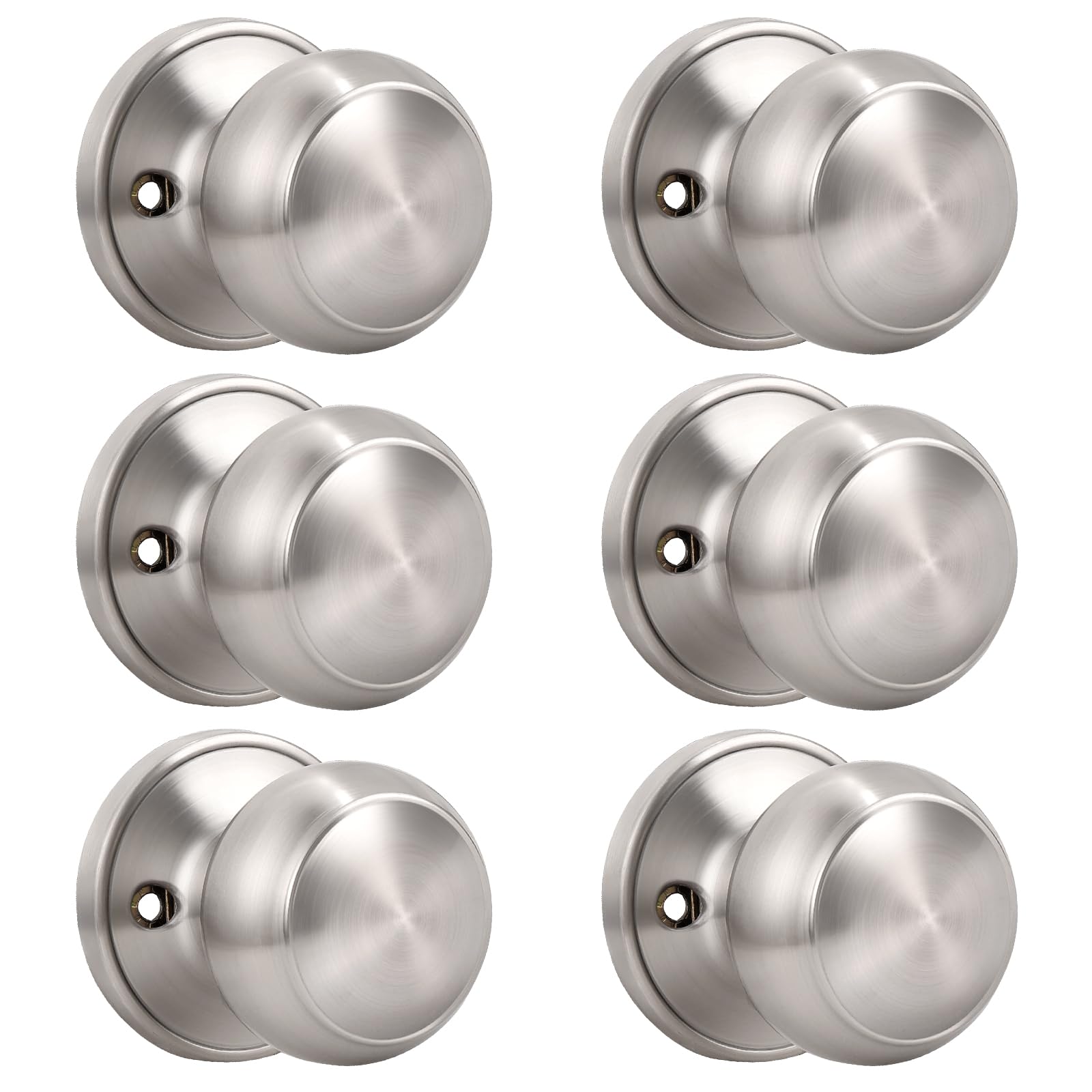 Dummy Door Knobs - Satin Nickel Pack of 4 -31