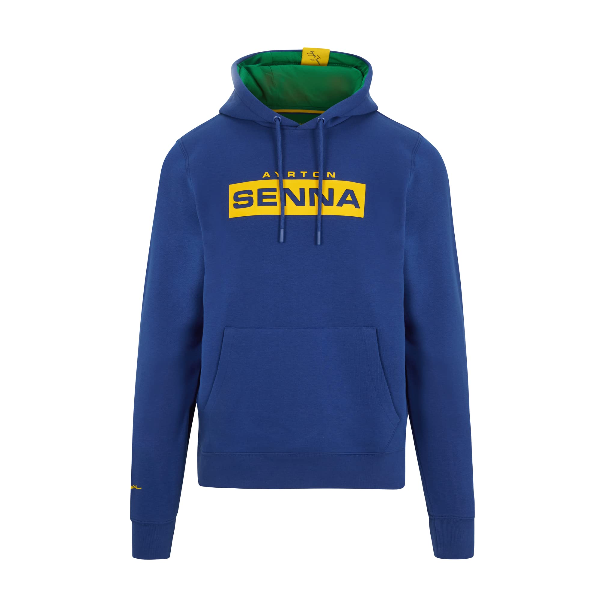 Ayrton Senna - Logo Hoody - Navy - Men - Size: S