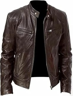 Men's Brown Leather Jacket (ZL_JK_42_Brown,Sizes :- S to 2XL)
