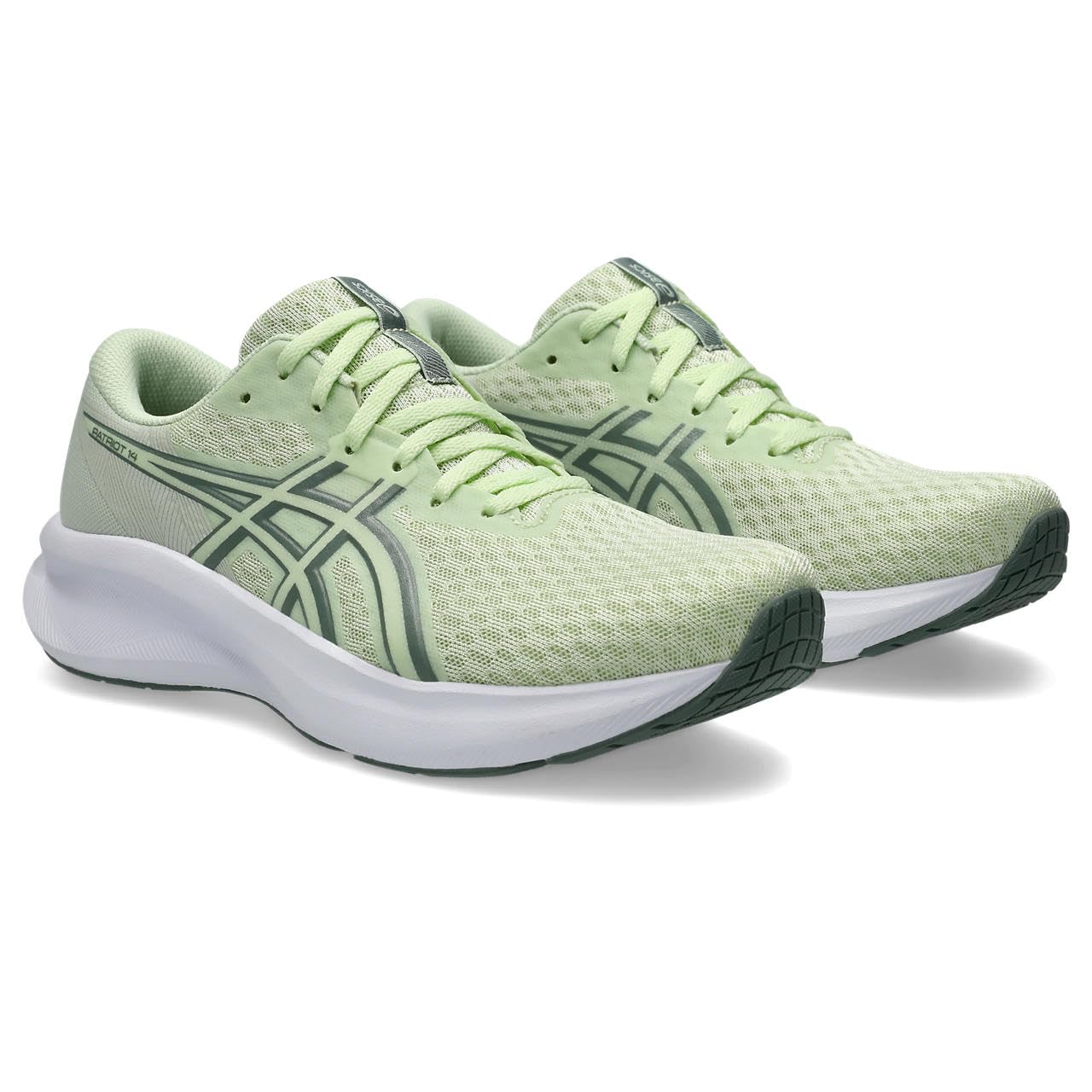 ASICS Womens Patriot 14 Sneaker, Whisper Green Monument Blue, 3.5 UK