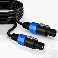 Vista 7 de Paquete de 2 cables de audio Speakon a Speakon de 100 pies, cable de audio profesional de 12 AWG con bloqueo giratorio