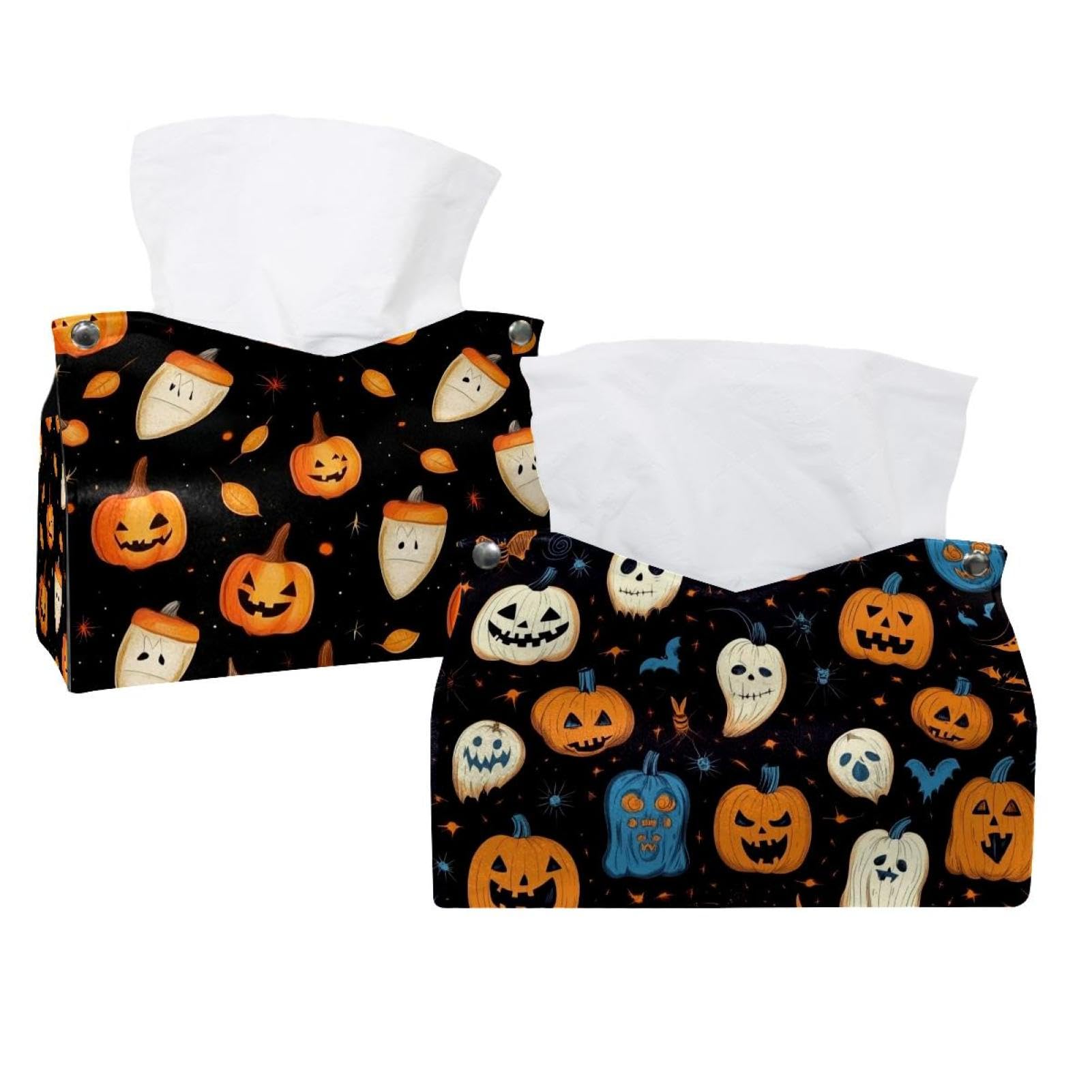 Boîte à mouchoirs Halloween pour salle de bain et comptoir de coiffeuse